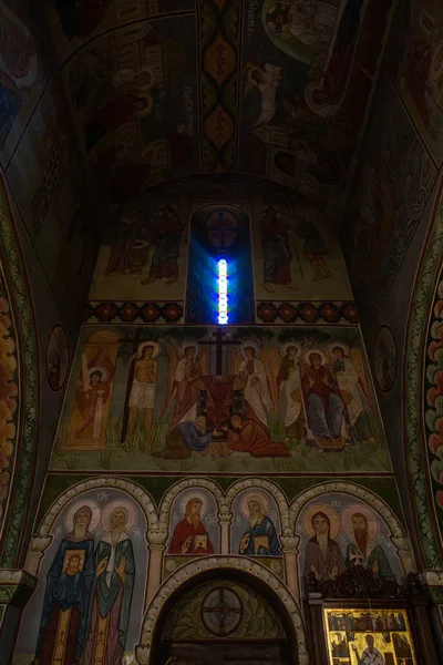 Vista Interior Antigua Iglesia Stepantsmindu Georgia — Foto de Stock