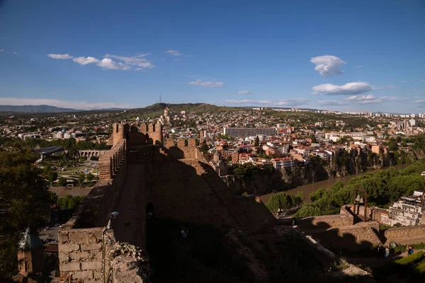 Gündüz Tiflis Şehir Havadan Görünümü — Stok fotoğraf