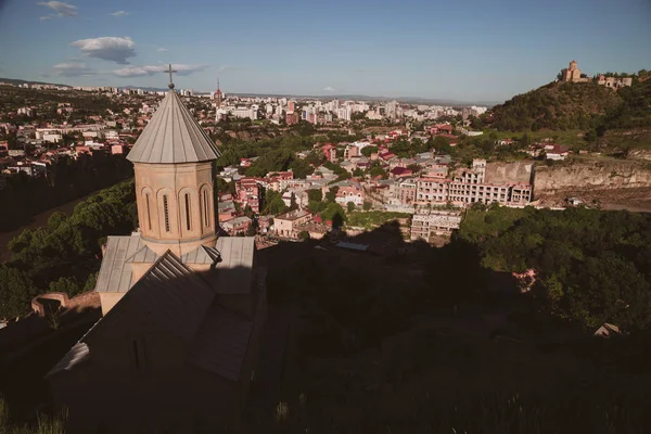 Vista Aérea Ciudad Tiflis Durante Día — Foto de Stock