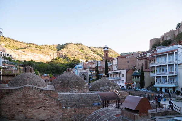 Vista Arquitectura Tradicional Ciudad Tiflis Durante Día Georgia — Foto de Stock