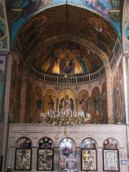 Vista Interior Antigua Iglesia Stepantsmindu Georgia — Foto de Stock