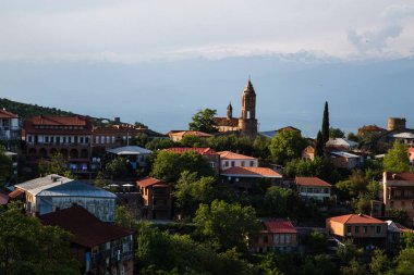 Signagi şehir mimarisi nin görünümü, Gürcistan