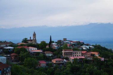 Signagi şehir mimarisi nin görünümü, Gürcistan