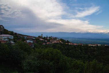 Signagi şehir mimarisi nin görünümü, Gürcistan