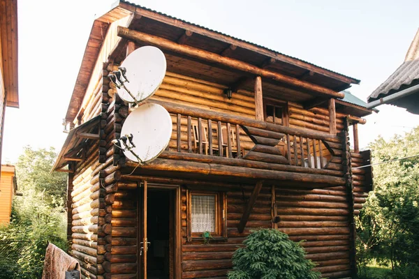 Blick Auf Holzhaus Yaremche Ukraine — Stockfoto