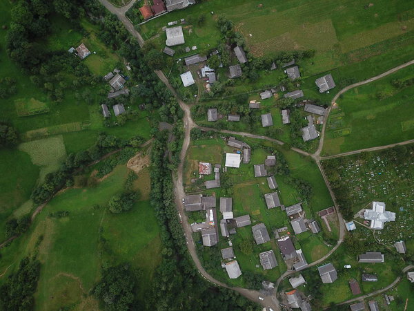 aerial view of Yaremche city at daytime, Ukraine