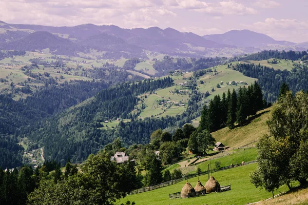 Luchtfoto Van Zomertijd Karpaten Oekraïne — Stockfoto