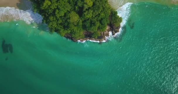 巴拿马加勒比海博卡斯德尔托罗红蛙海滩的空中无人机景观 — 图库视频影像