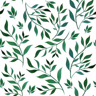 Suluboya yaprak yeşil doku, sorunsuz doku