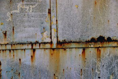 renkli paslı metal demir plaka grunge duvar arka plan zemin yüzeyi