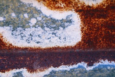 renkli paslı metal demir plaka grunge duvar arka plan zemin yüzeyi