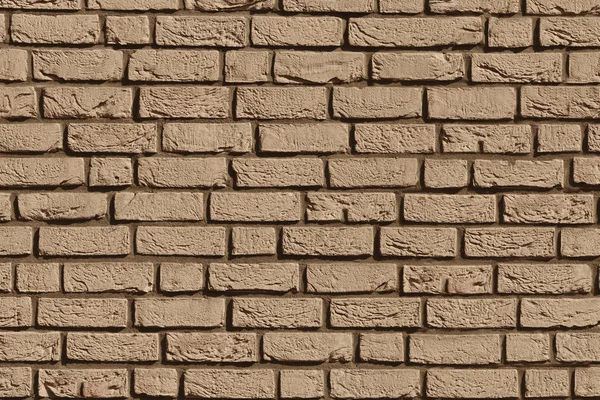 Beige Hellbraun Ziegel Stein Mörtel Stuck Wand Hintergrund Oberfläche — Stockfoto