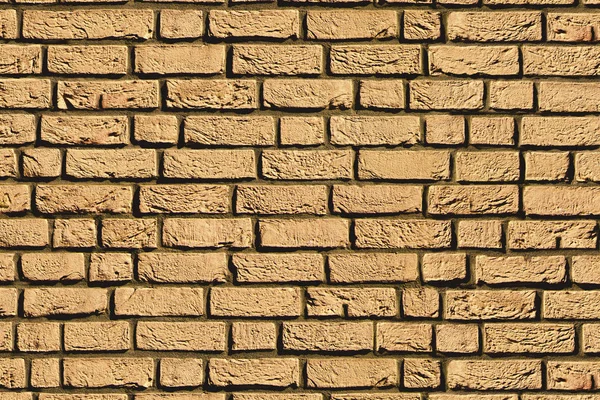 ベージュの明るい茶色の煉瓦レンガ石モルタル漆喰壁背景背景の表面 — ストック写真