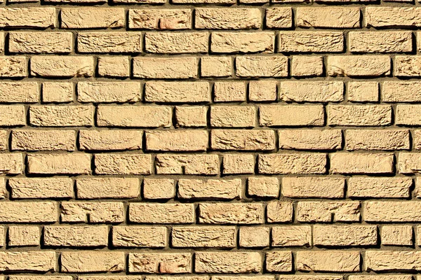 Beige Lichte Bruine Baksteen Bakstenen Stenen Mortel Gepleisterde Muur Achtergrond — Stockfoto