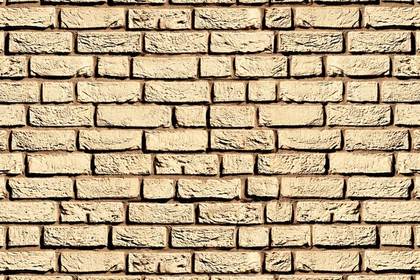 Beige Light Brown Brick Bricks Stone Mortar Stucco Wall Background — Stock Photo, Image
