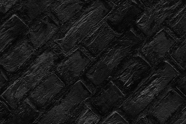 Zwarte Bakstenen Steen Mortel Gepleisterde Muur Achtergrond Wallpaper Achtergrond Grondoppervlak — Stockfoto