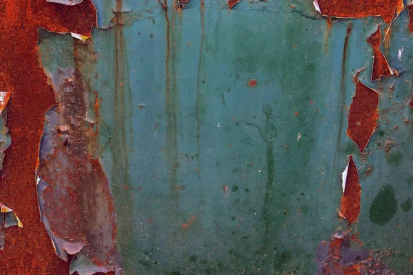 Colorido Enferrujado Metal Ferro Placa Grunge Parede Fundo Fundo Superfície — Fotografia de Stock