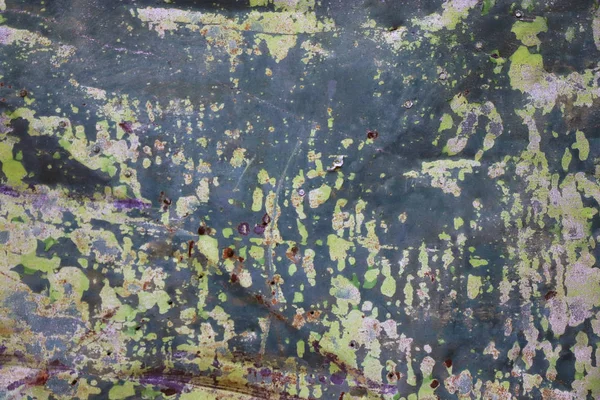 Kleurrijke Roestig Metaal Ijzeren Plaat Grunge Muur Achtergrond Achtergrond Oppervlak — Stockfoto