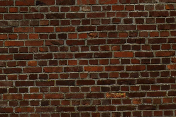 Diep Rode Vintage Bakstenen Steen Mortel Gepleisterde Muur Achtergrond Achtergrond — Stockfoto