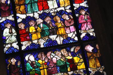old vintage church chapel colorful windows photo clipart