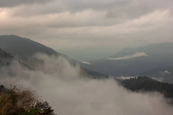 晨雾中的高山 — 图库照片