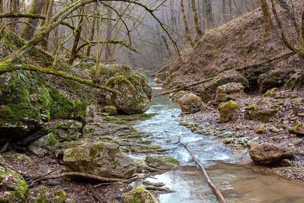 Górskie Rzeki Małe Wodospady Źródłem Czystej Wody — Zdjęcie stockowe