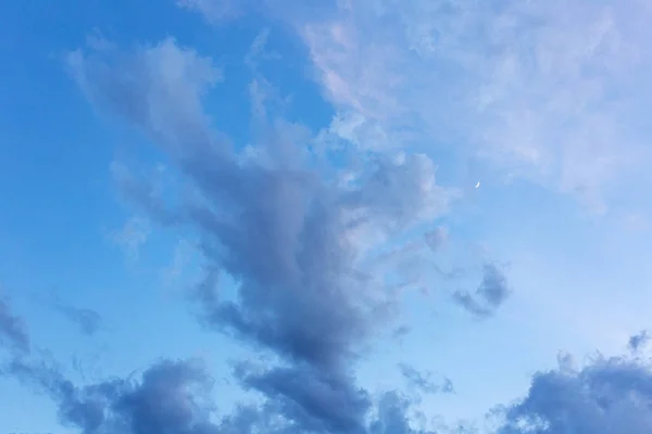Blauer Himmel Mit Wolken Schwarz Weiß Ton Hintergrund — Stockfoto