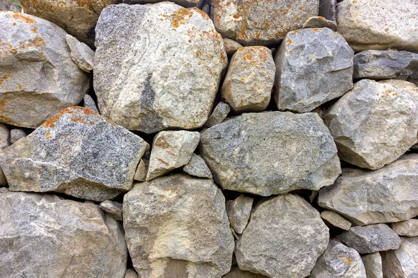 Стара Стіна Натурального Каменю Горах Покрита Мохом — стокове фото