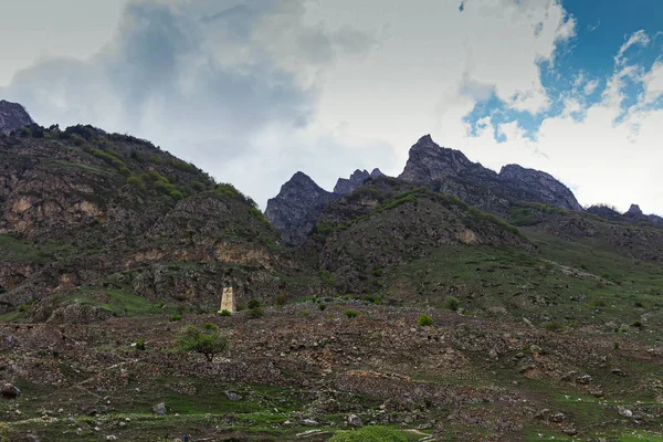 Гірське Поселення Високо Горах Час Природа Спосіб Життя — стокове фото