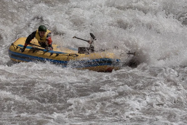 Maykop República Adygea Federación Rusa 2018 Rafting Pasando Por Umbral — Foto de Stock