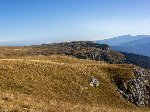 Панорама Гір Восени Місце Відпочинку Подорожей Лоні Природи Гірській Місцевості — стокове фото