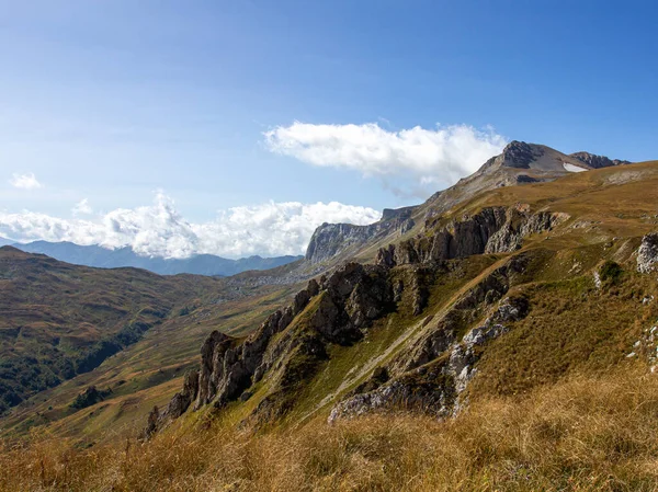 Panorama Berg Hösten Plats För Vila Och Resa Naturens Sköte — Stockfoto