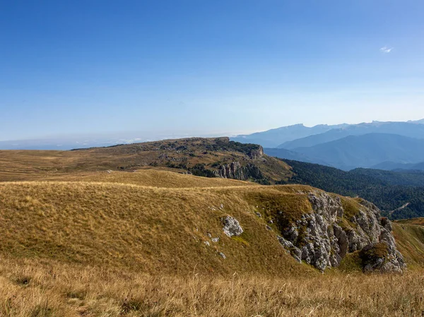 Панорама Гір Восени Місце Відпочинку Подорожей Лоні Природи Гірській Місцевості — стокове фото