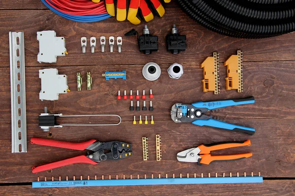 Top View Electrician Tool — Stock Photo, Image