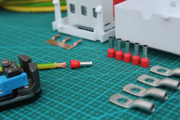 Electrical Components Tool Table — Stock Photo, Image