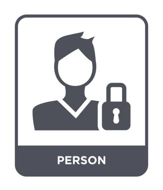 modaya uygun bir tasarım tarzı kişi simgesi. Beyaz arka plan üzerinde izole kişi simgesi. kişi vektör simgesi basit ve modern düz sembolü.