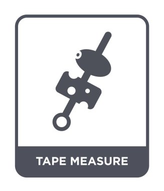 modaya uygun bir tasarım tarzı mezura simgesi. Beyaz arka plan üzerinde izole mezura simgesi. mezura vektör simgesi basit ve modern düz sembolü.