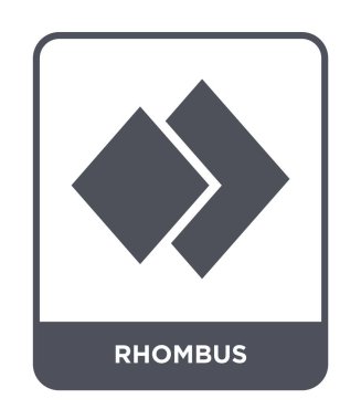 modaya uygun bir tasarım tarzı Rhombus simgesi. Beyaz arka plan üzerinde izole rhombus simgesi. Rhombus vektör simgesi basit ve modern düz sembolü.