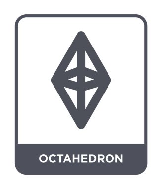 modaya uygun bir tasarım tarzı octahedron simgesi. Beyaz arka plan üzerinde izole octahedron simgesi. octahedron vektör simgesi basit ve modern düz sembolü.