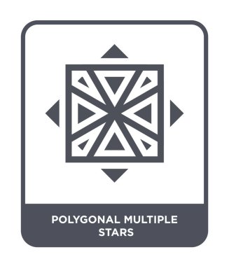 modaya uygun bir tasarım tarzı poligonal çoklu yıldız simgesi. Beyaz arka plan üzerinde izole poligonal çoklu yıldız simgesi. poligonal çoklu yıldız vektör simgesi basit ve modern düz sembolü.
