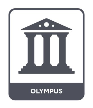 modaya uygun bir tasarım tarzı Olympus simgesi. Beyaz arka plan üzerinde izole olympus simgesi. Olympus vektör simgesi basit ve modern düz sembolü.