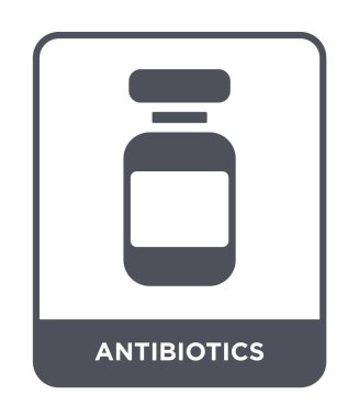 modaya uygun bir tasarım tarzı antibiyotik simgesi. Beyaz arka plan üzerinde izole antibiyotik simgesi. antibiyotik vektör simgesi basit ve modern düz sembolü.