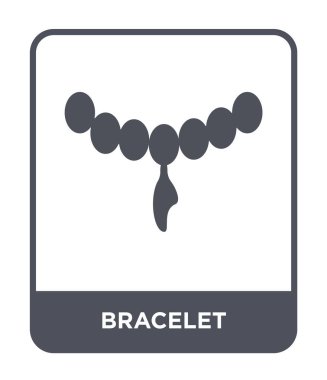 modaya uygun bir tasarım tarzı Bileklik simgesi. Beyaz arka plan üzerinde izole bilezik simgesi. bilezik vektör simgesi basit ve modern düz sembolü.