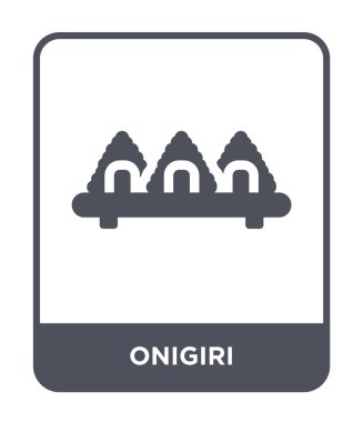 modaya uygun bir tasarım tarzı onigiri simgesi. Beyaz arka plan üzerinde izole onigiri simgesi. onigiri vektör simgesi basit ve modern düz sembolü.