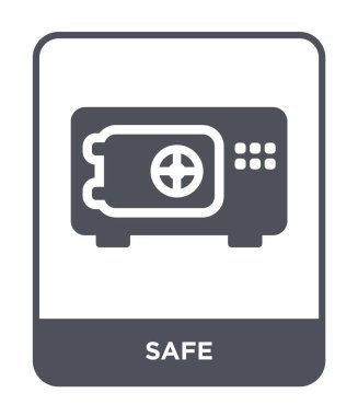 güvenli simge modaya uygun bir tasarım tarzı. güvenli simgesi beyaz arka plan üzerinde izole. güvenli vektör simgesi basit ve modern düz simgesi web sitesi, mobil, logo, app, UI. güvenli simge vektör çizim, Eps10.