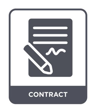 modaya uygun bir tasarım tarzı sözleşme simgesi. Beyaz arka plan üzerinde izole sözleşme simgesi. sözleşme vektör simgesi basit ve modern düz sembolü.