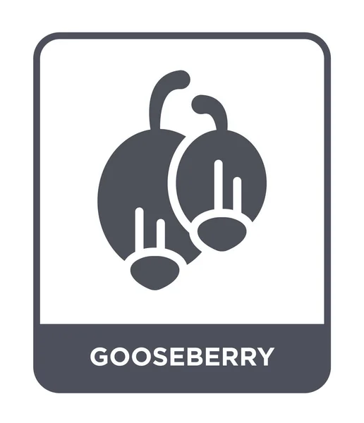 Icono Grosella Estilo Diseño Moda Gooseberry Icono Aislado Sobre Fondo — Vector de stock