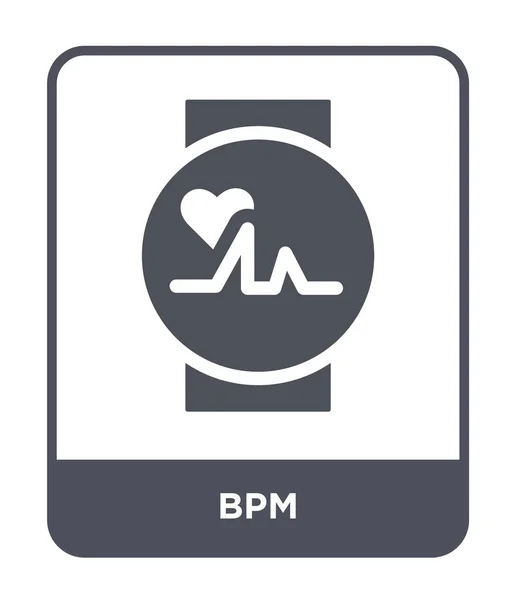 Icono Bpm Estilo Diseño Moda Bpm Icono Aislado Sobre Fondo — Vector de stock