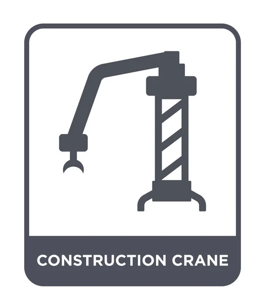 Grue Construction Icône Dans Style Design Mode Grue Construction Icône — Image vectorielle