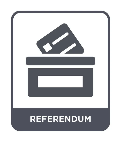 Ikona Referendum Modny Styl Referendum Ikona Białym Tle Referendum Ikona — Wektor stockowy